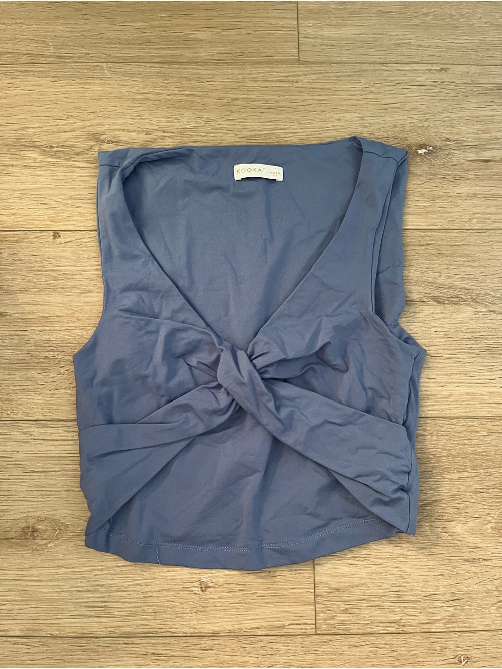 Kookai Dusty Blue Twist-Front Tank